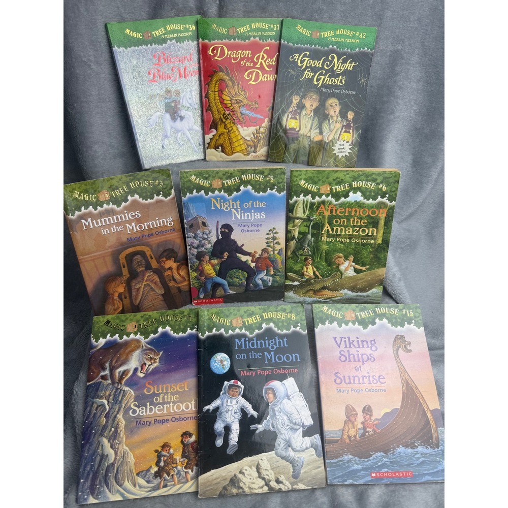 Magic Tree House Book Lot of 9 Mary Pope Osborne Merlin Mission Paperbacks